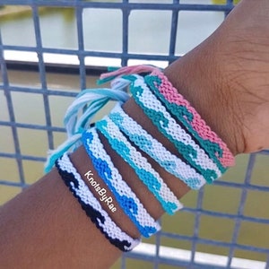 Wave Friendship Bracelets, Ocean Lover, Summer Surfer String Bracelets (Made to Order)