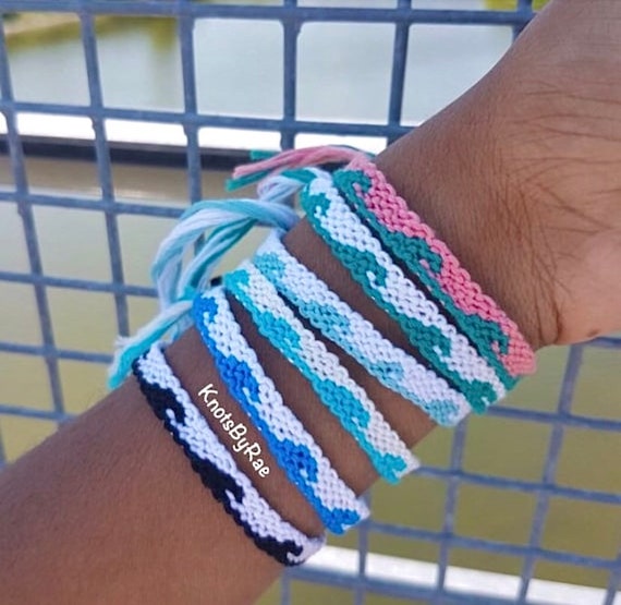 Wave Friendship Bracelets, Ocean Lover, Summer Surfer String