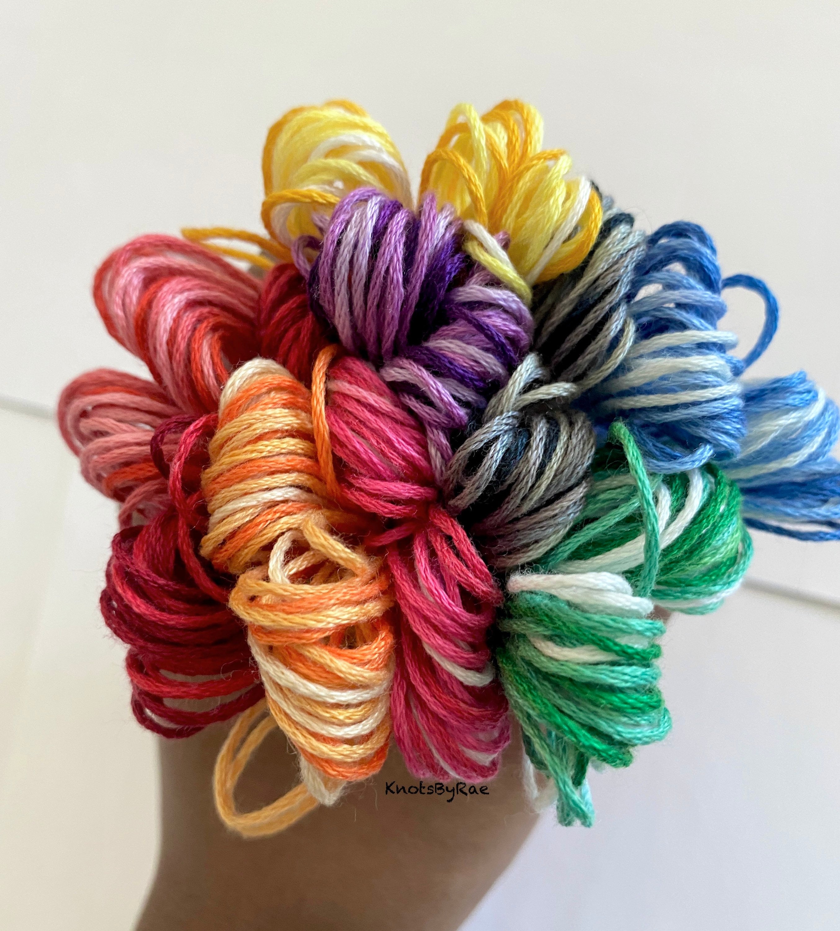 Variegated Color Yarn, Multi-colored Yarn 2 Skeins 