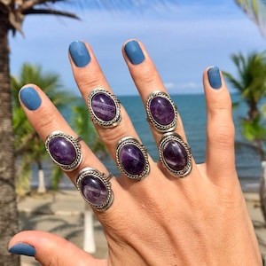 Amethyst ring etsy hotsell