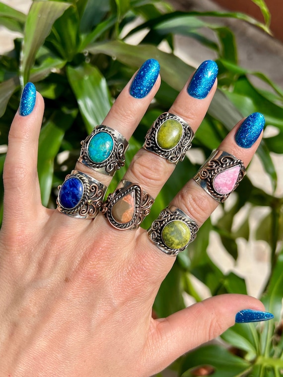 ANILLO DE anillo de plata de alpaca - Etsy España