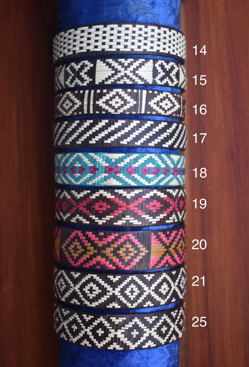 Colombian Cuff Bracelets Ca\u00f1a Flecha Bracelet for Women Hand Woven Bracelet Tribal Jewellery Black White Bracelets for Couples Boho