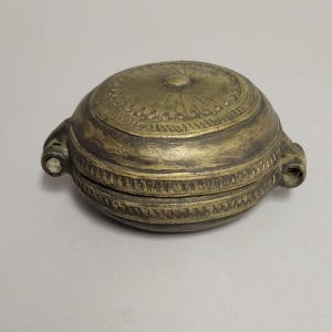Antique Bronze Lime Container for Betel Chewing | India or Southeast Asia, c.1890–1910