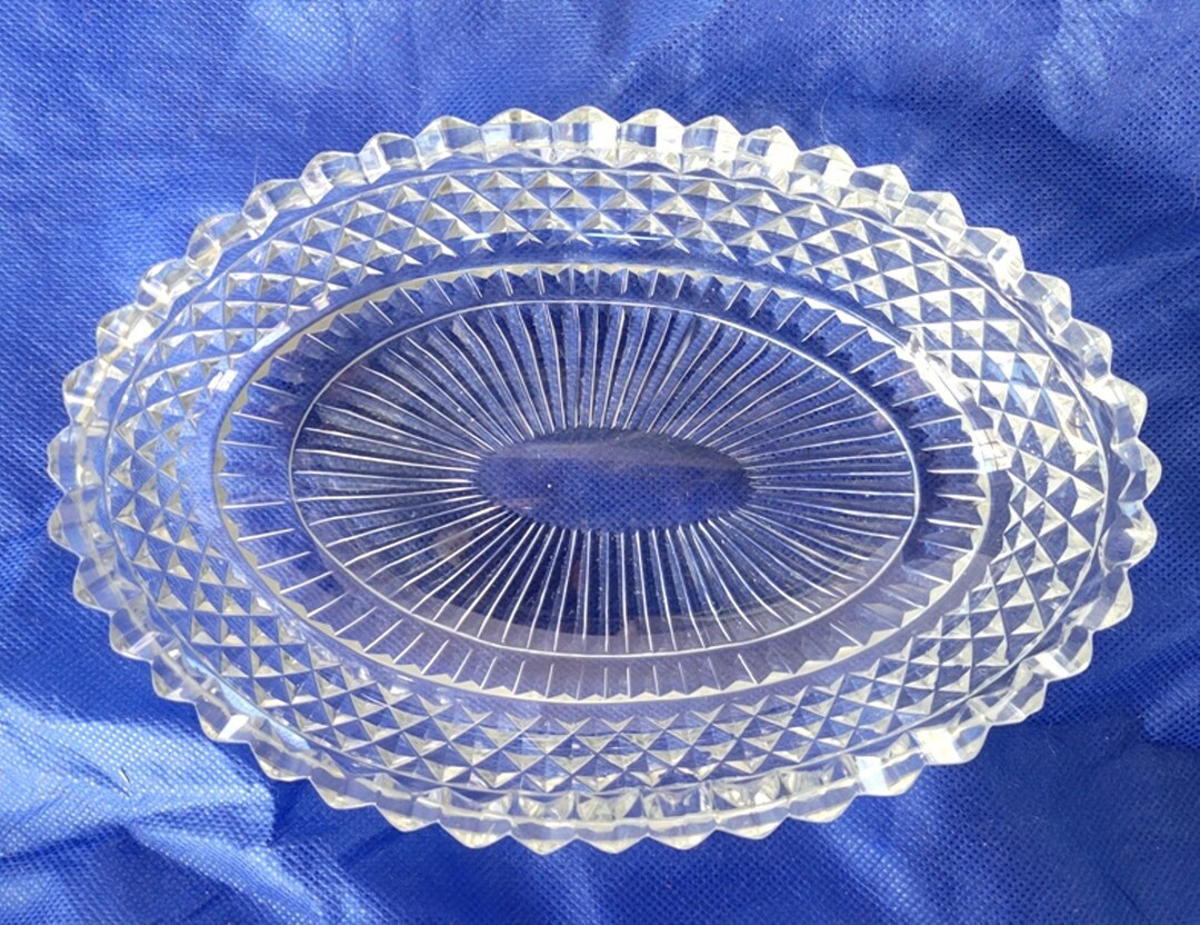 Antique Anglo Irish Cut Glass Dish or Bowl Etsy