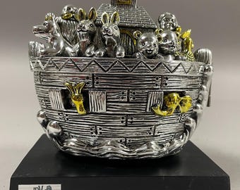 Vintage Hudson Pewter Noah's Ark Set – Hand-cast Animal Figurines