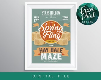 Descarga digital Gilmore Girls inspiró Spring Fling Print Poster A3