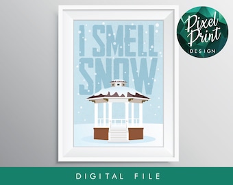 Descarga digital Gilmore Girls inspiró el cartel impreso 'I Smell Snow' A3