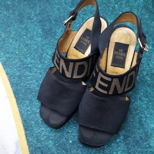 Little Fiber VINTAGE Rare Vintage Fendi Black and Zucca Fabric