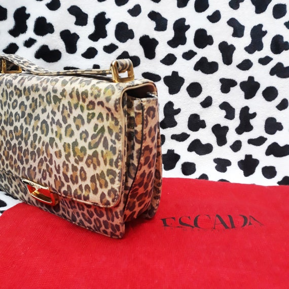 Little Fiber VINTAGE! Rare ESCADA Leopard Print N… - image 6