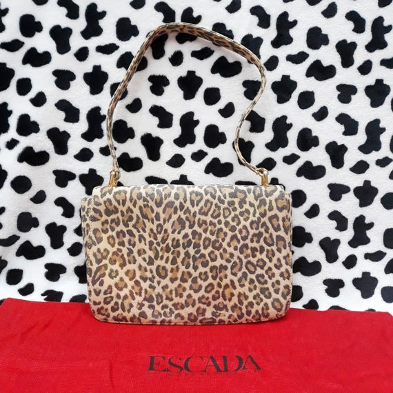 Little Fiber VINTAGE! Rare ESCADA Leopard Print N… - image 8