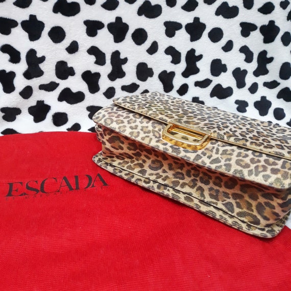 Little Fiber VINTAGE! Rare ESCADA Leopard Print N… - image 5