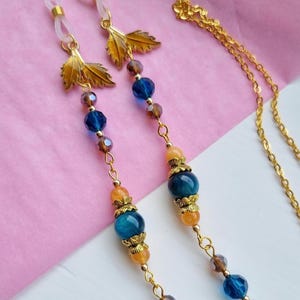 Herbst Brillenkette, Dark Academia Brillenhalter, Fairy Perlen Accessoire, Waldhexe Geschenk, Cottagecore Schmuck