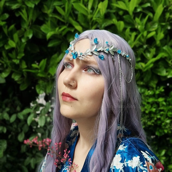 Fairy circlet Crown, Elven Tiara, Elf Headpiece, Fairy Costume Circlet, Fantasy Wedding Crown, Woodland Fairy Tiara, Handcrafted crown