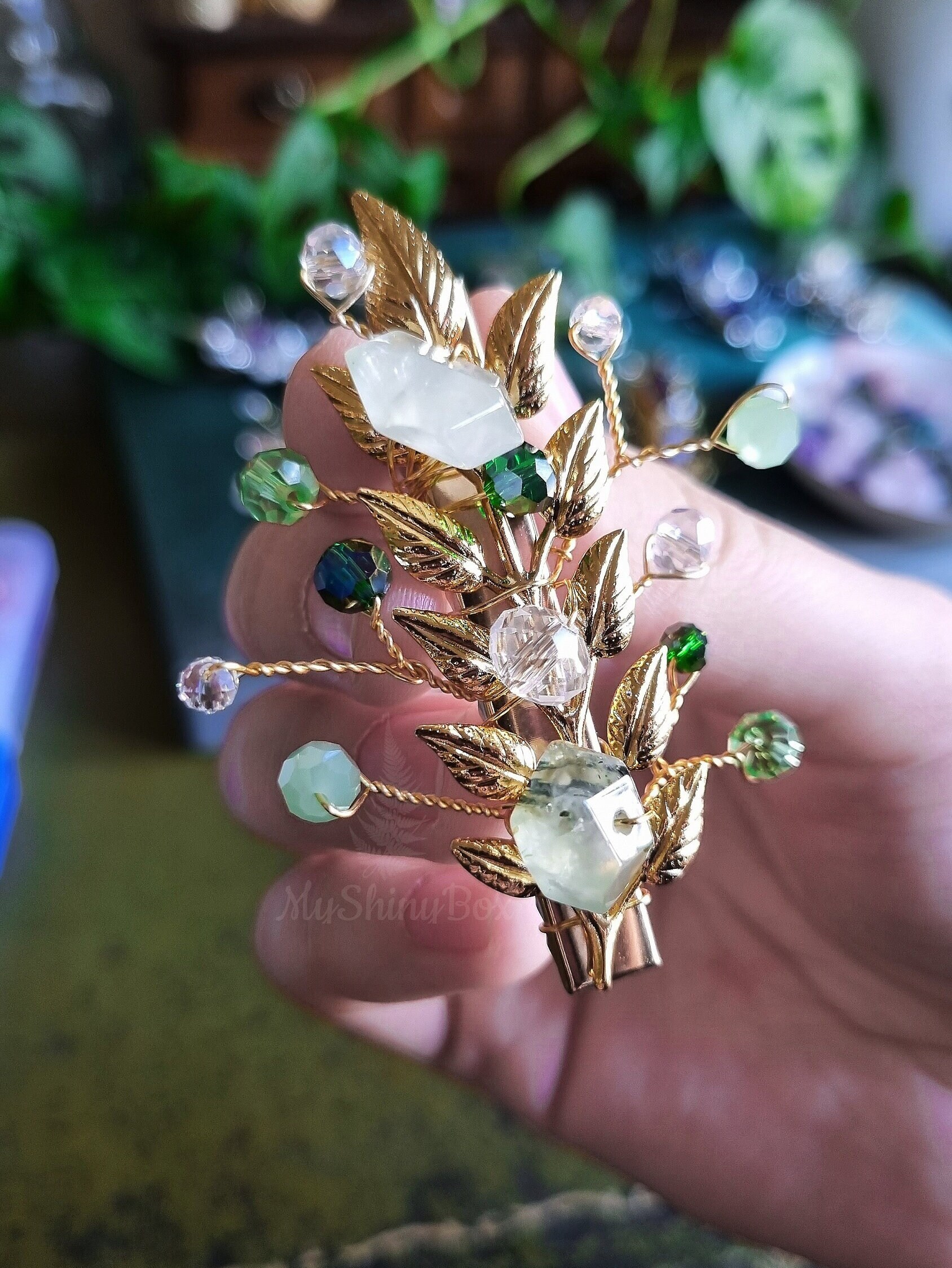 アンティーク バレッタ 宝石 Michal Negrin ミハエルネグリン レース