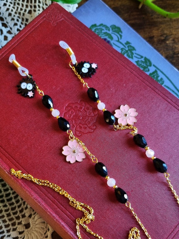 Soot Sprite Glasses Chain, Spirited Away Inspired Accessory, Anime