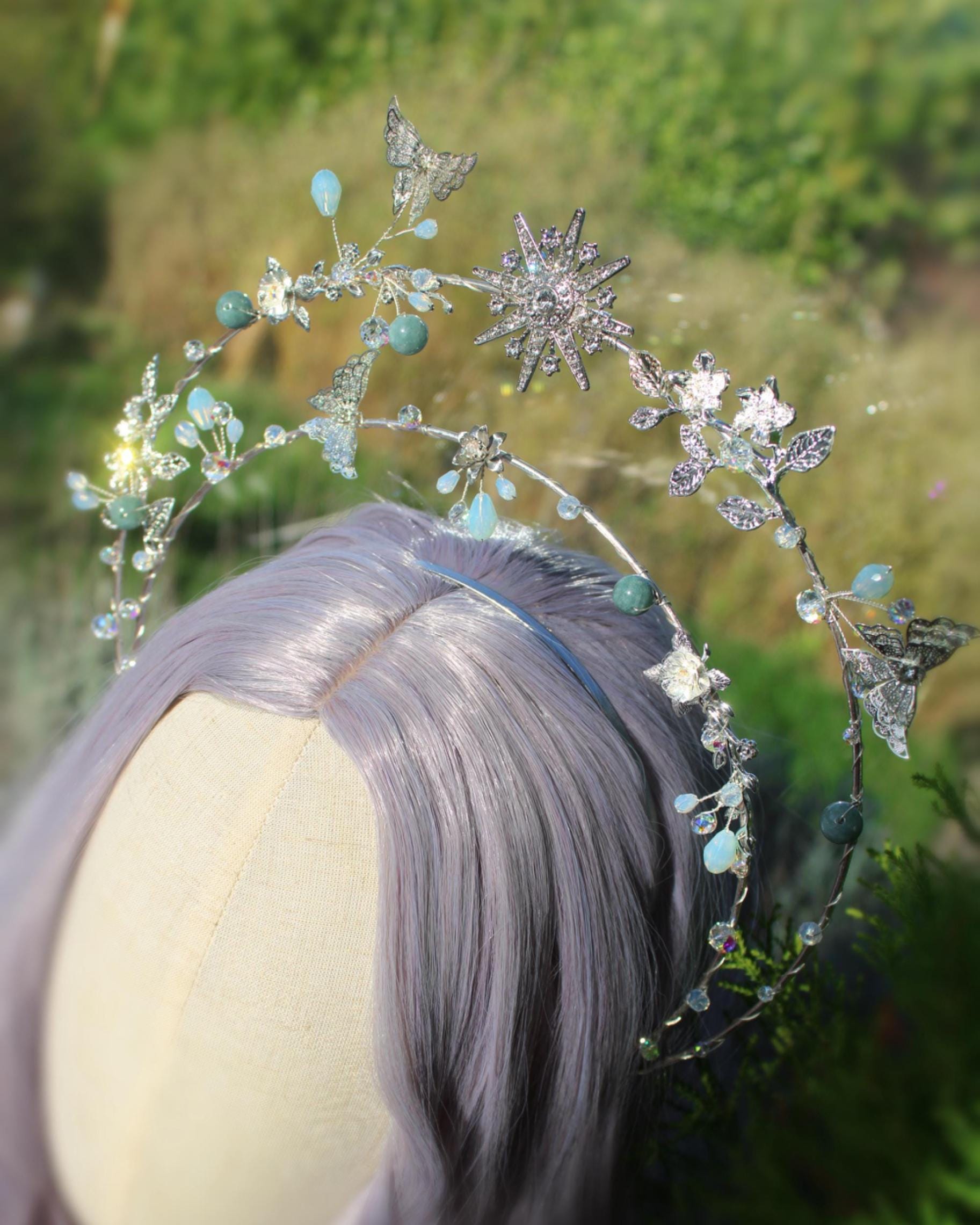 Silver Blue Crown Goddess - Etsy display picture 2