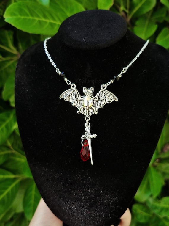 Red Crystal Bead and Moon Fairy Charms