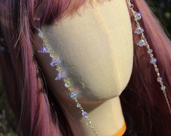 Iridescent Fairy Glasses Chain, Rainbow Flower Eyewear cord, Pastel Fantasy Glasses Holder