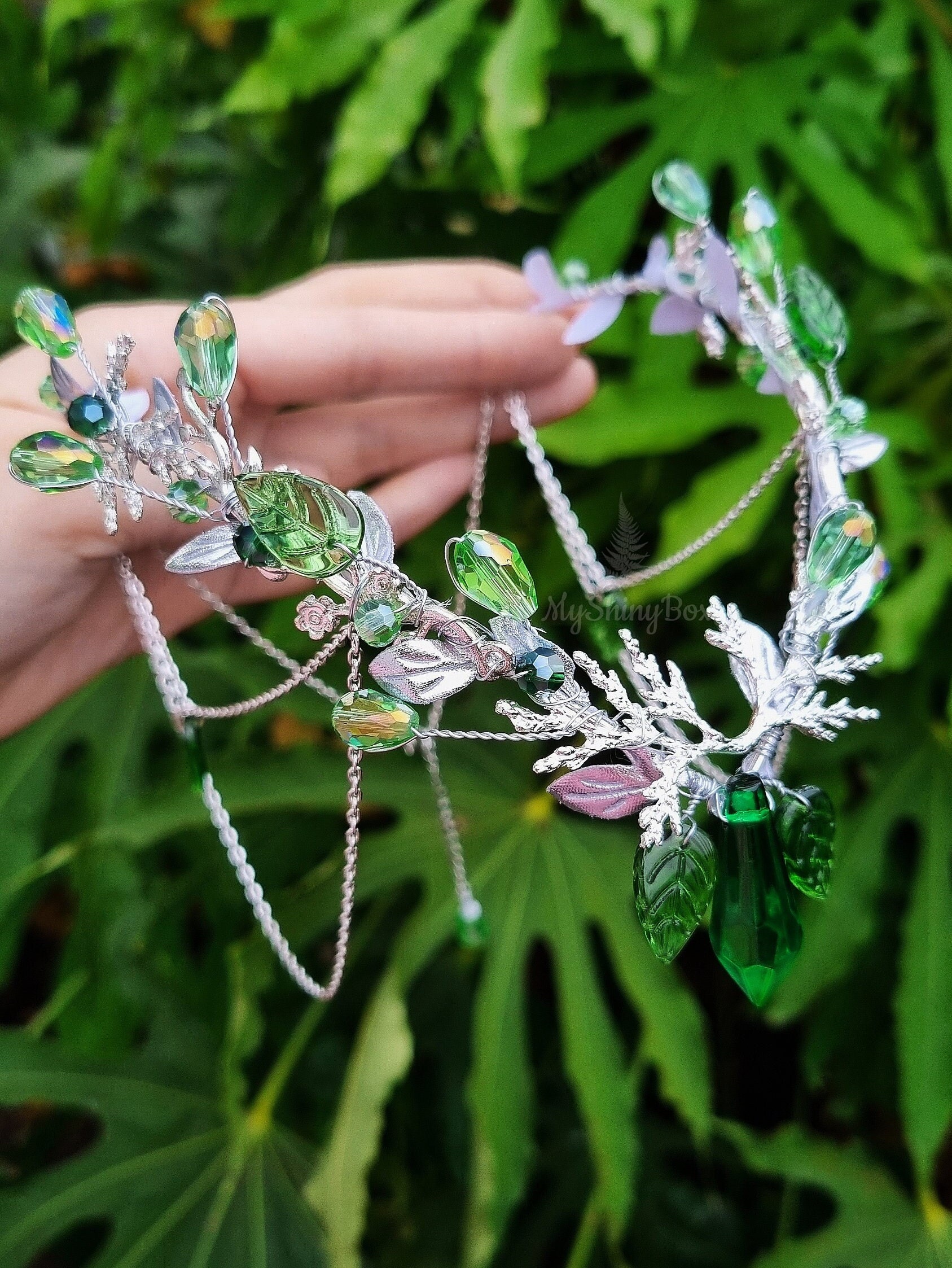 Green Woodland Elf Crown Handmade Fantasy Tiara for Women Girls Cosplay AliExpress main image 4