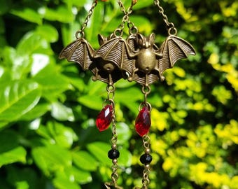 Goth Eyeglass Chain, Bronze Crystal Eyewear strap, Darl fantasy glasses