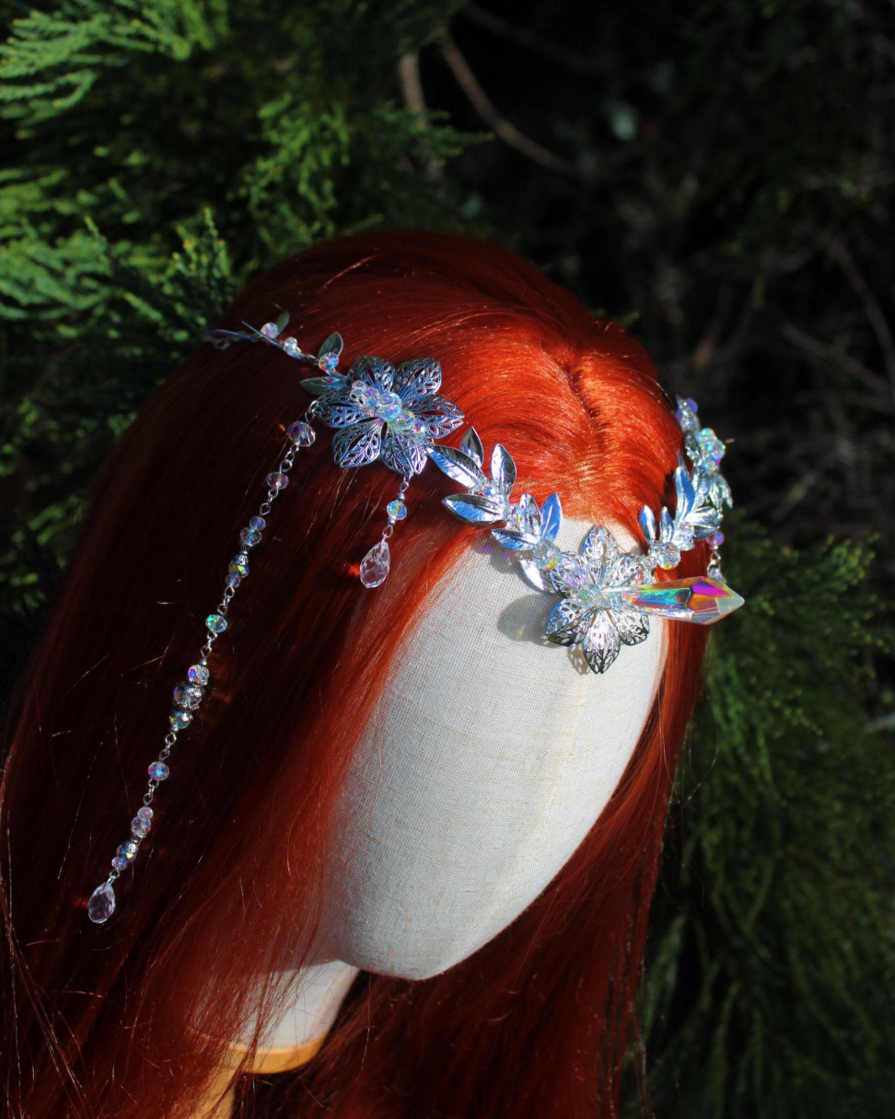 Silver Unicorn Tiara, Fantasy Bridal Crown, Fairytale  display picture 1