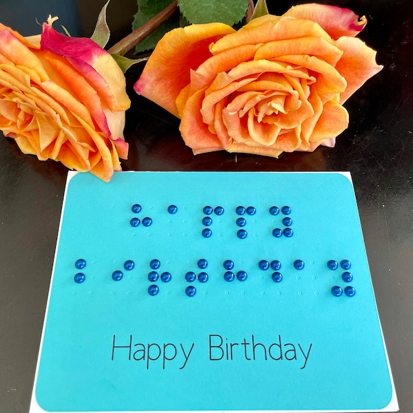Braille Birthday Cards Etsy