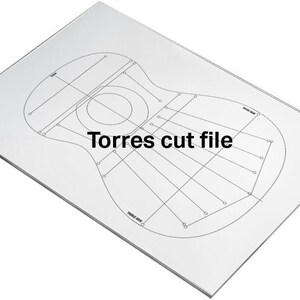 Torres guitar top and back template