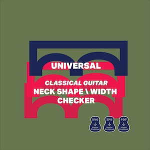 Plantilla para dar forma al mástil de la guitarra clásica