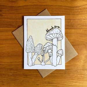 Mushroom Thank You Card | Thank You Greeting Card | Botanical Thank You Card | Fungi Card | Forest Greeting Card | Woodsy Card | Amanita