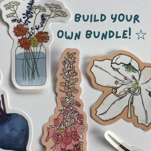 Pick Your Own Sticker Pack | Custom Amount of Waterproof Nature Stickers | Hand Made Laptop Stickers | Water Bottle Stickers | Cute Stickers