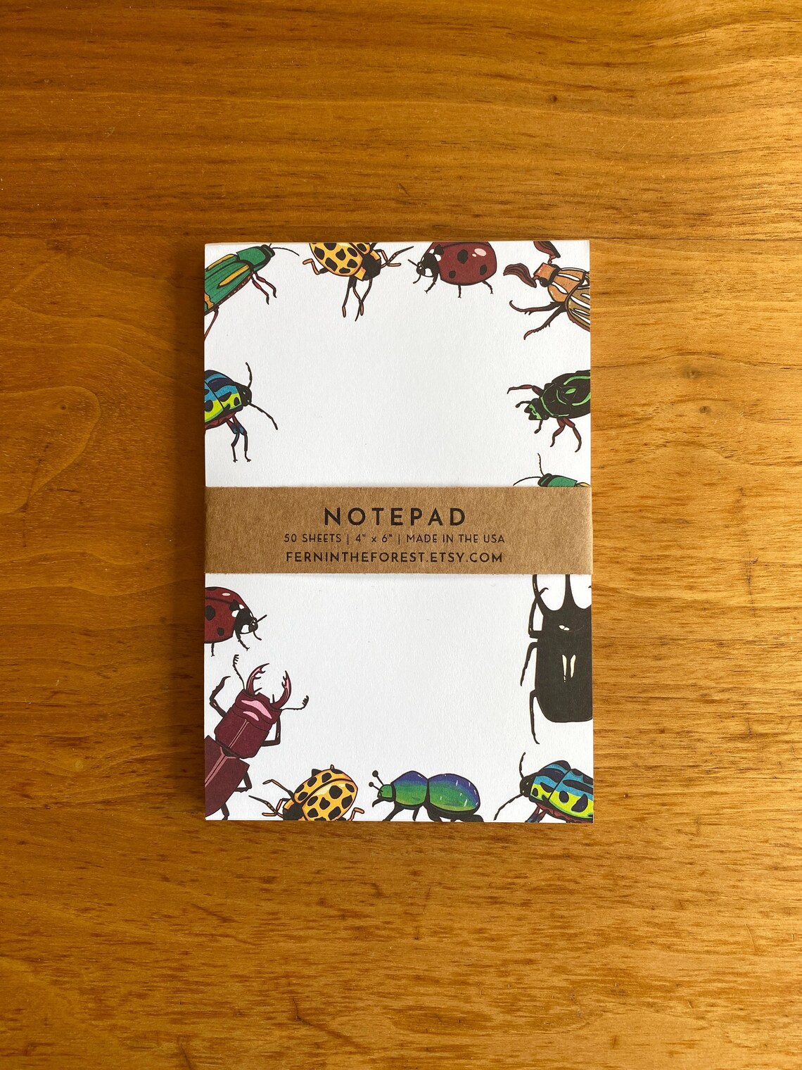 Sendpad Insect Beetle Notepad | Illustrated Bug Notepad | Farmer's Market Pads | to Do ...