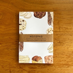 Bread Notepad | Watercolor Baking Notepad | Farmers Market Pad | To Do List Pad | Bakery Market Notepads | Blank Notepads | Bread Stationery