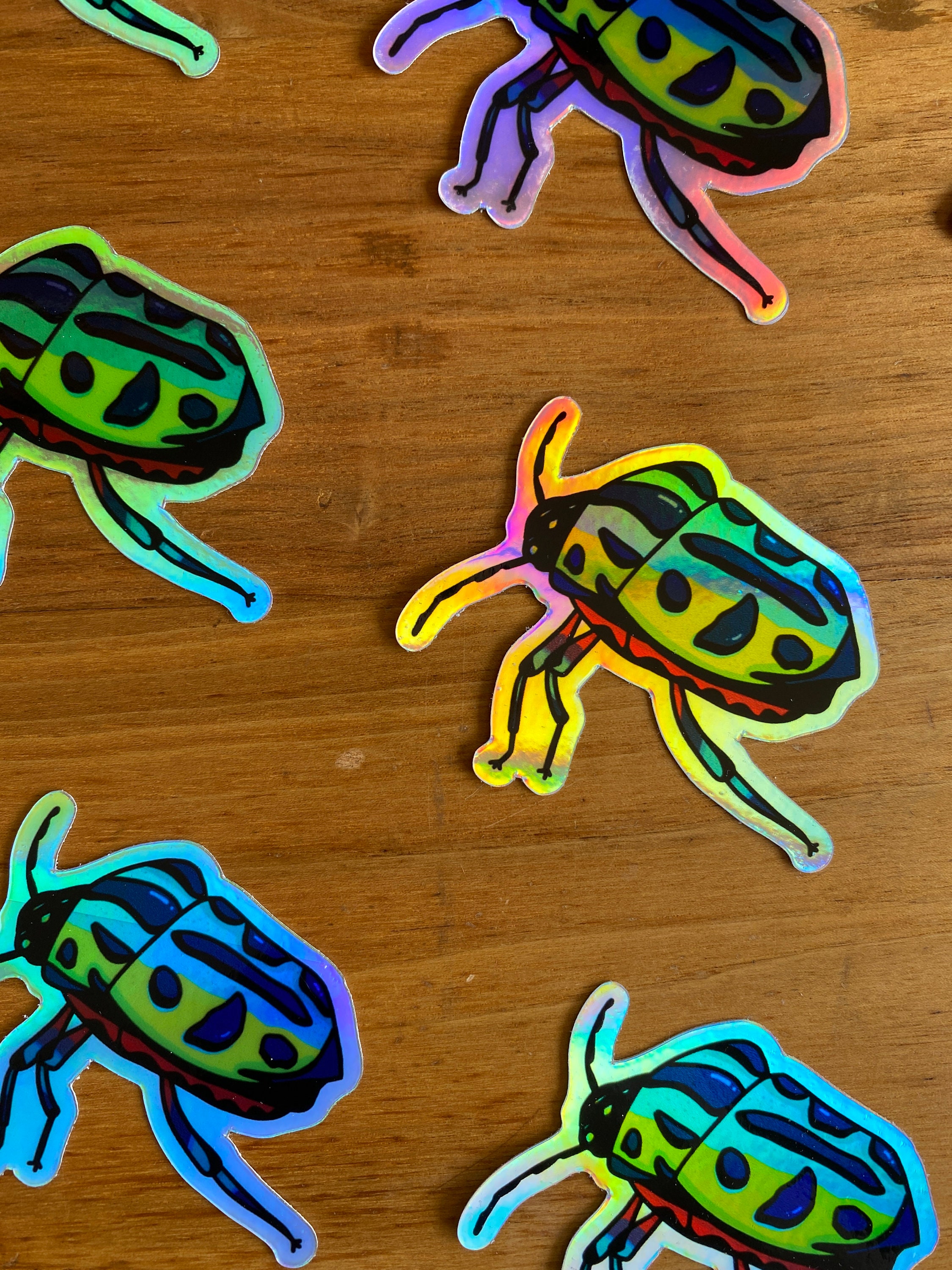 Holographic Jewel Bug Sticker | 2.5