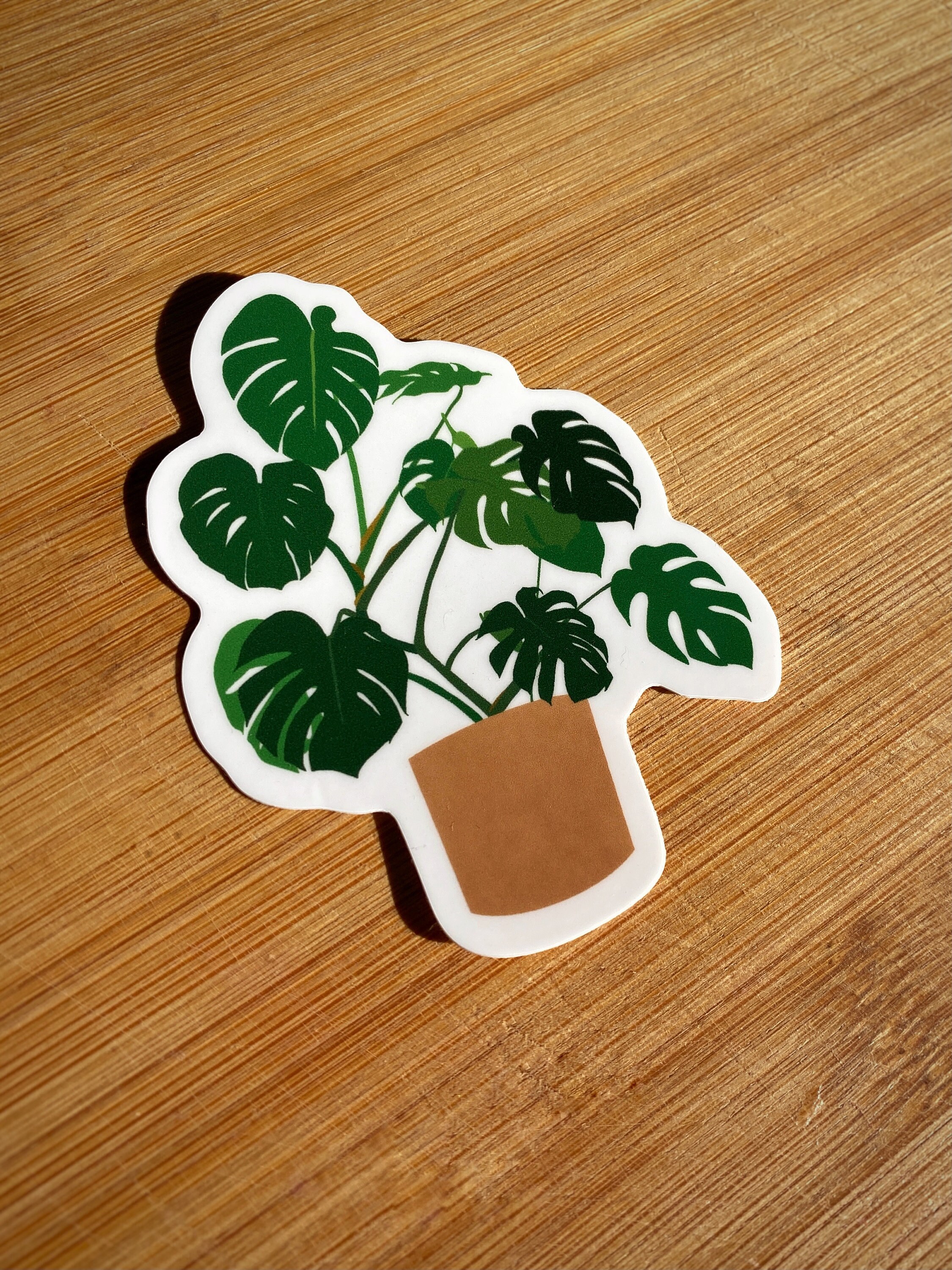 Monstera Deliciosa Stickers 3 X 2.5 Monstera | Etsy
