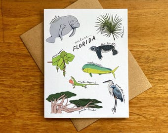 Native Florida State Card | Floral Florida Greeting Card | Botanical Art | Nature Cards | 2026 Card | Everyday Greeting Cards