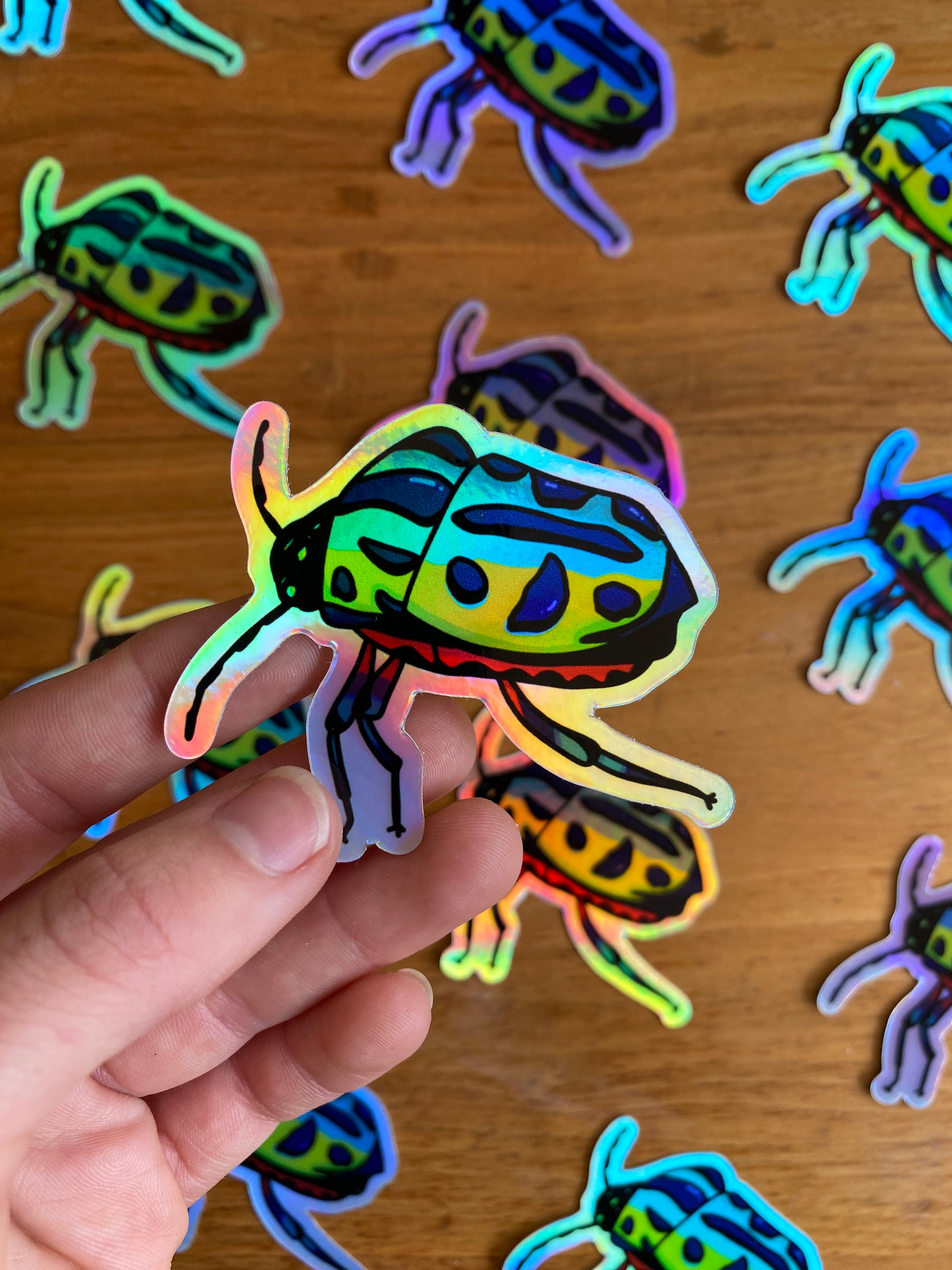 Holographic Jewel Bug Sticker | 2.5