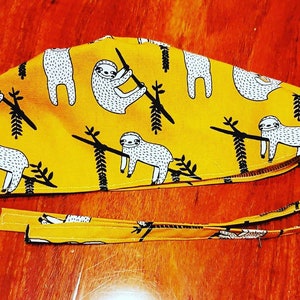 sloth, alpacas, bears, cats, scrubhats, scrub caps, theatre hats, cute hats design