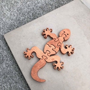 Houten salamanderpuzzel, educatief speelgoed voor kinderen