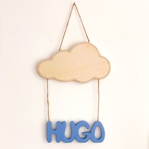 Houten voornaam om op te hangen (Fee of Engel)