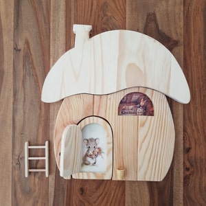 Mushroom house extension for little mouse door