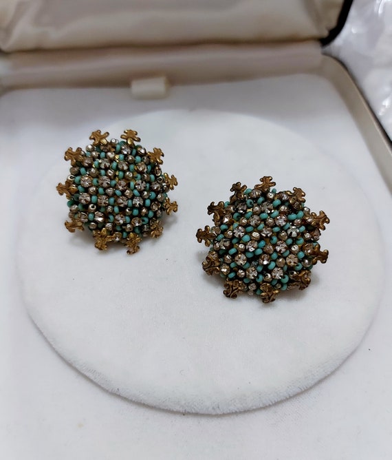 1950's Vintage Costume Jewelry Miriam Haskell Earr