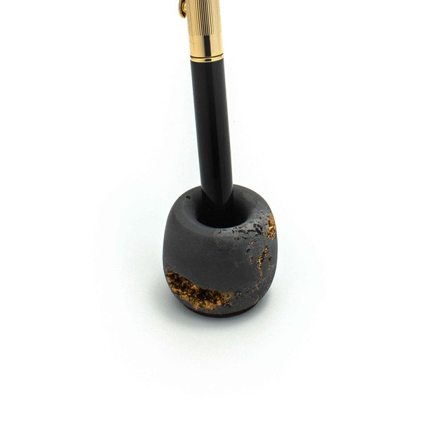Porte-stylo rond | Pot à crayons en béton | Support pour stylo tactile Beton Art