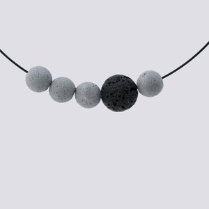 Concrete necklace with natural Lava Rock image 4