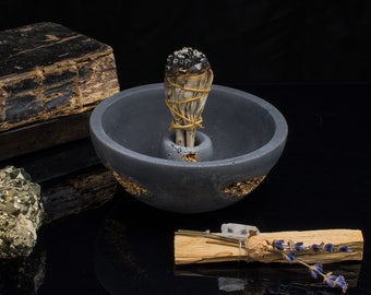 Concrete smudge burning bowl | Beton Sage stick burner | Cement Incence dish | Palo Santo holder