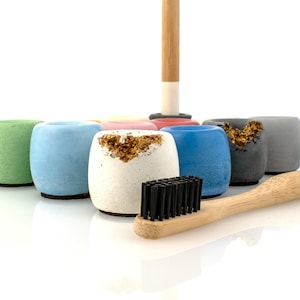 Colorful Concrete Toothbrush Holder Make up Stand Colorful Concrete image 4