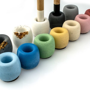 Colorful Concrete Toothbrush Holder Make up Stand Colorful Concrete image 1