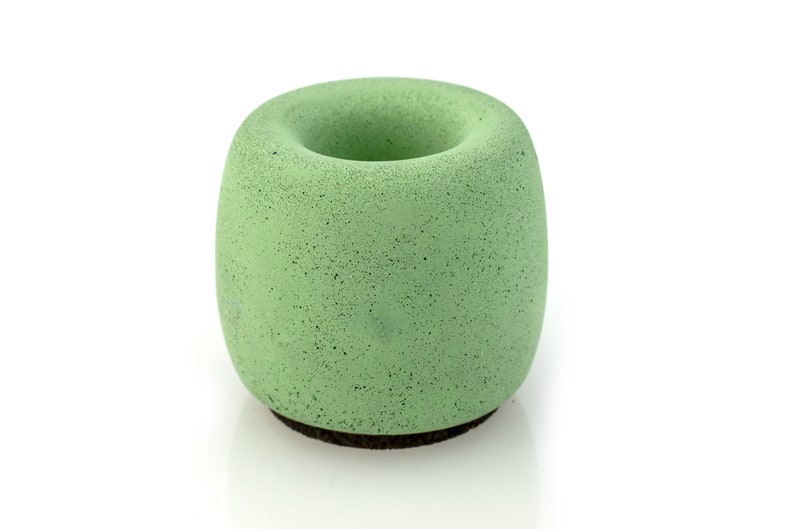 Colorful Concrete Toothbrush Holder Make up Stand Colorful Concrete Mint