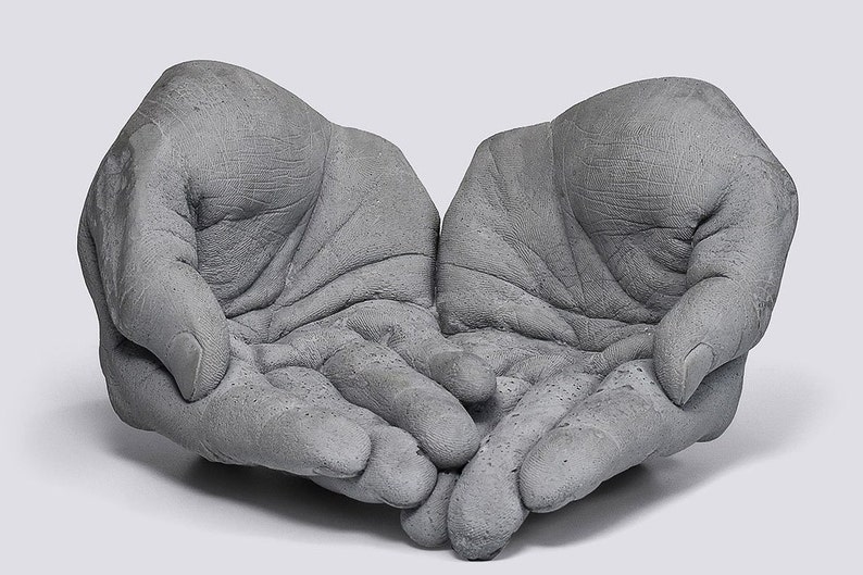 Concrete Hands Home Decoration Beton Art Gift image 5