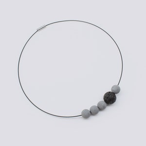 Concrete necklace with natural Lava Rock image 5