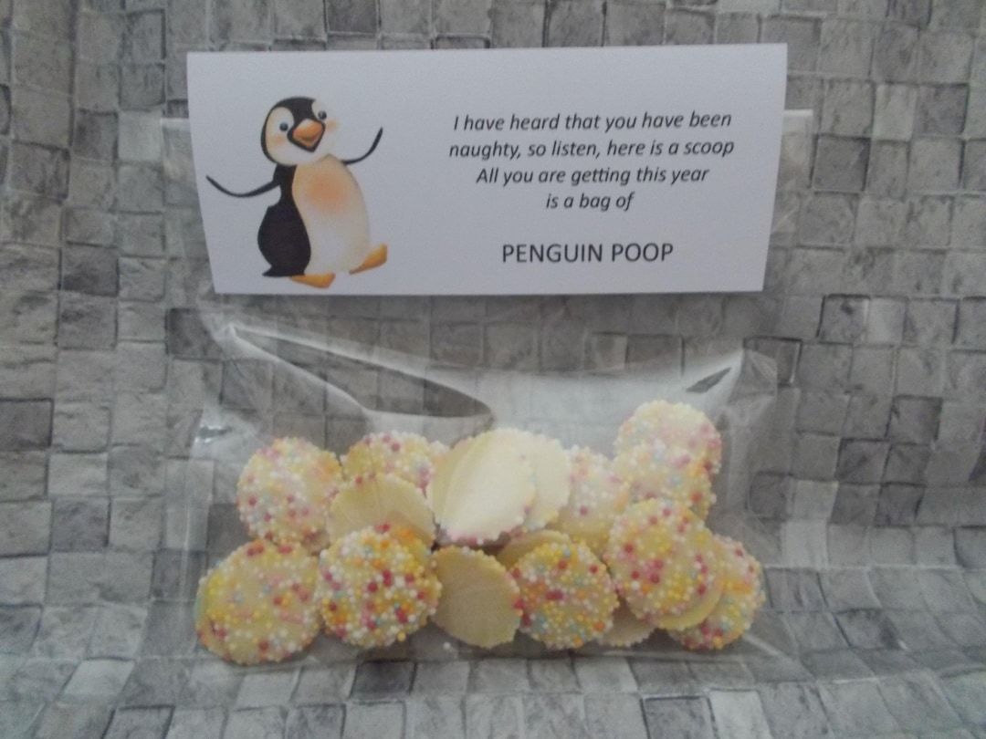 Novelty Christmas Sweets: Penguin Poop Stocking Filler - Etsy UK